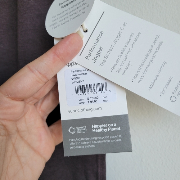 Vuori Performance Jogger In Java Size XS - Picture 6 of 6